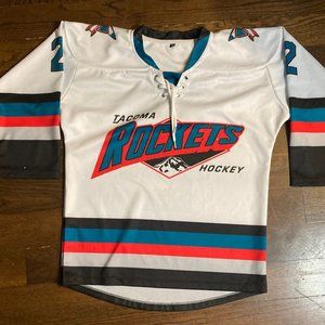 Vintage Tacoma Rockets Hockey Jersey Smith Youth Medium RARE!